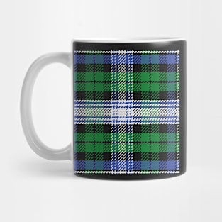 Scottish tartan Black Watch, black, white, blue, green Mug